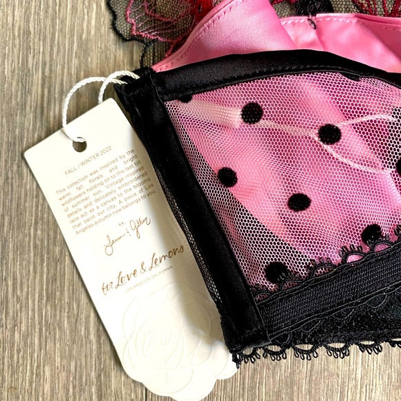 NWT Love and Lemons High Neck Bra and matching thong lingerie set 34C / MEDIUM - Picture 9 of 13